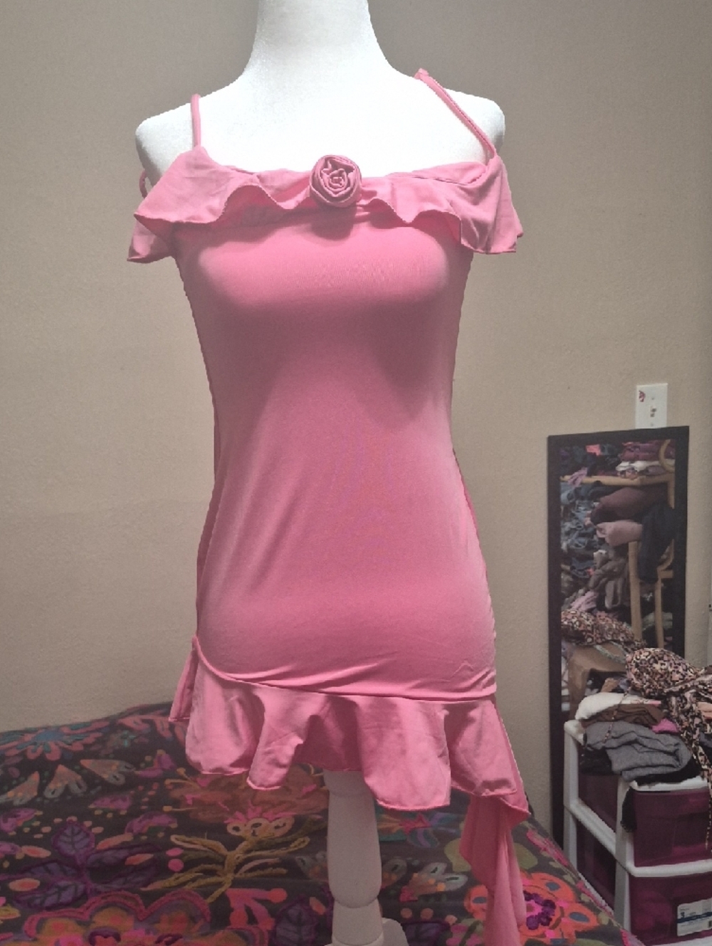 Pink Ruffle Camisole Dress - Picture 7 of 10
